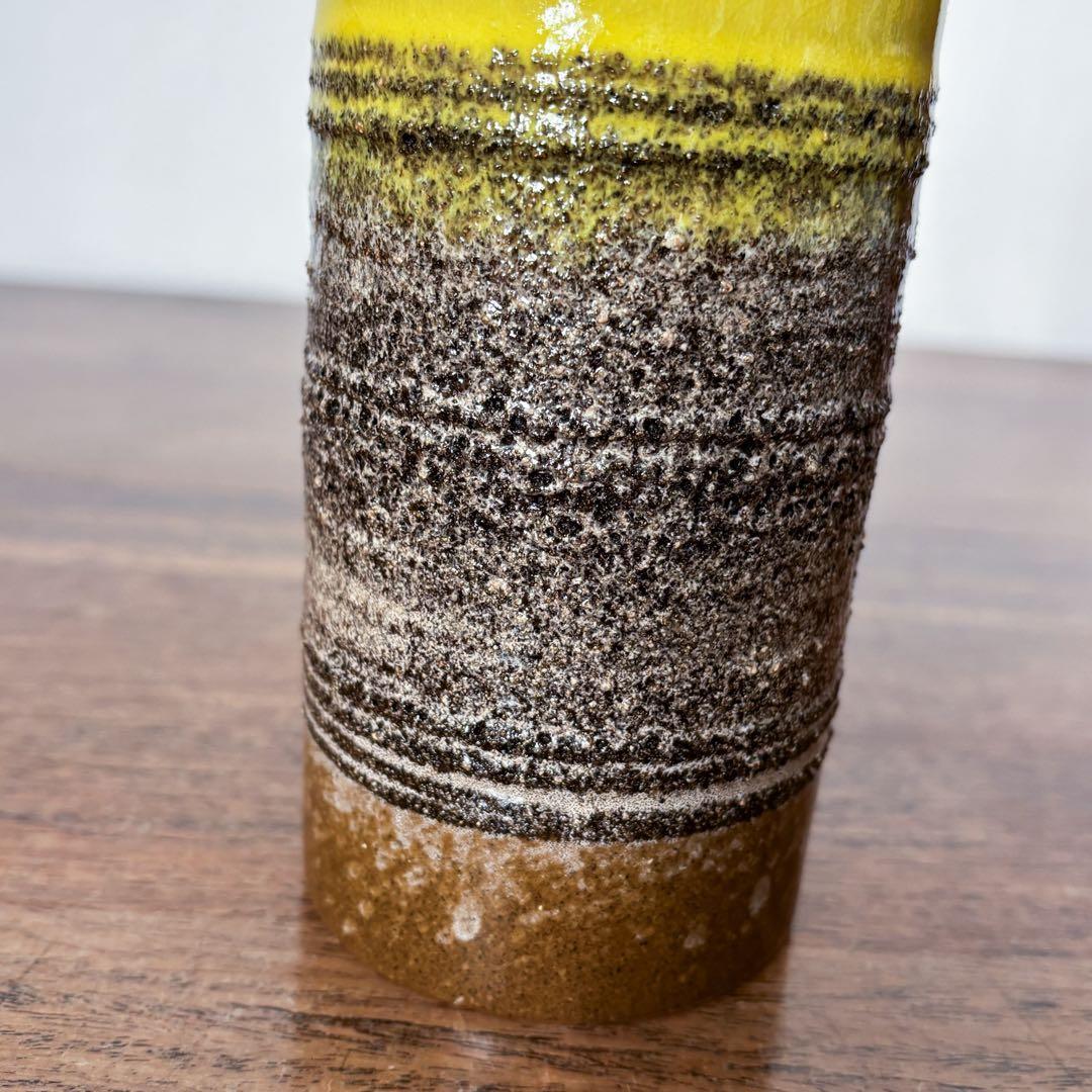 【東ドイツ Strehlaの花瓶】Fat lava ミッドセンチュリー 367