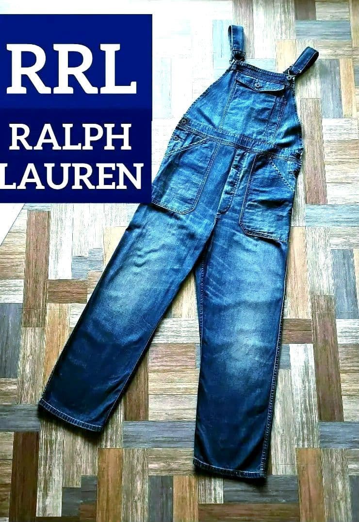 美品⭐RRLラルフローレン デニムオーバーオールサロペットS/Pダブルアールエル