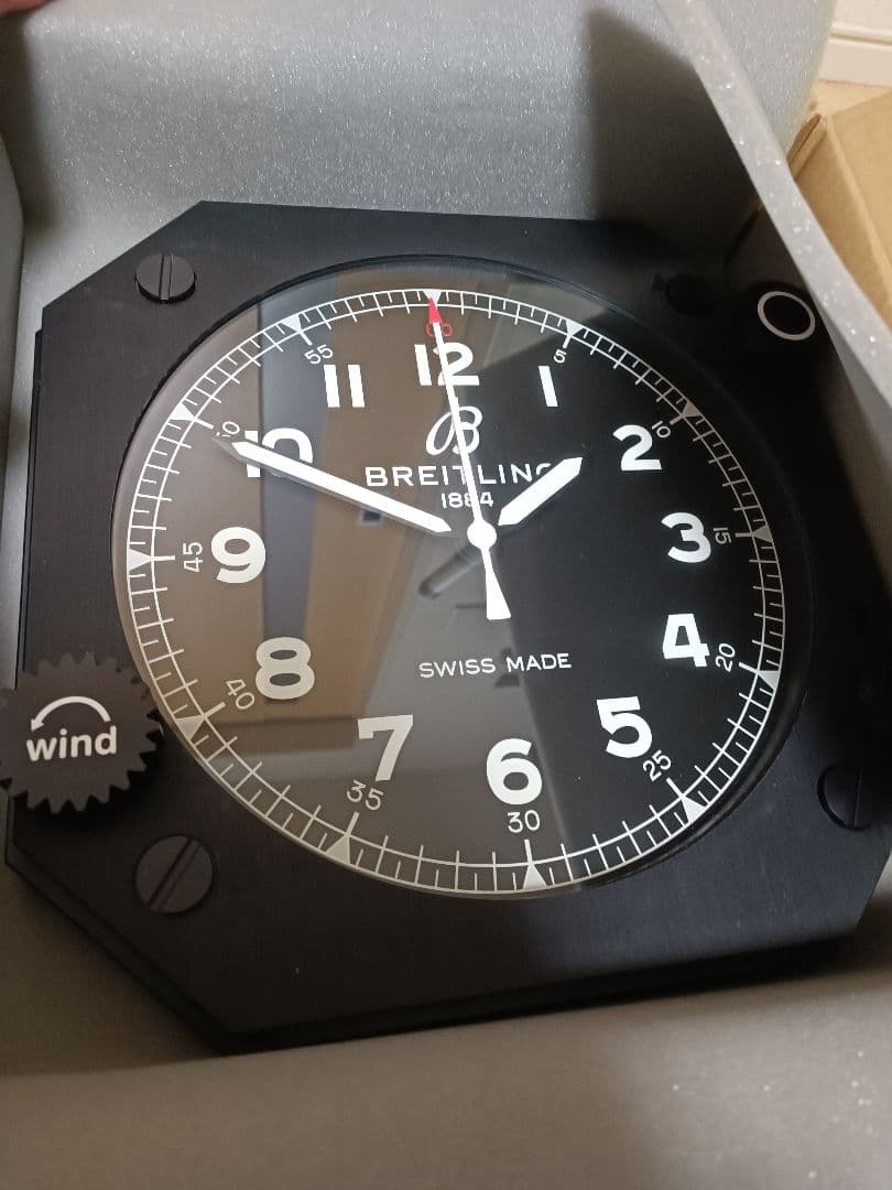 ブライトリング 掛け時計 大きいサイズ 縦横約33㎝