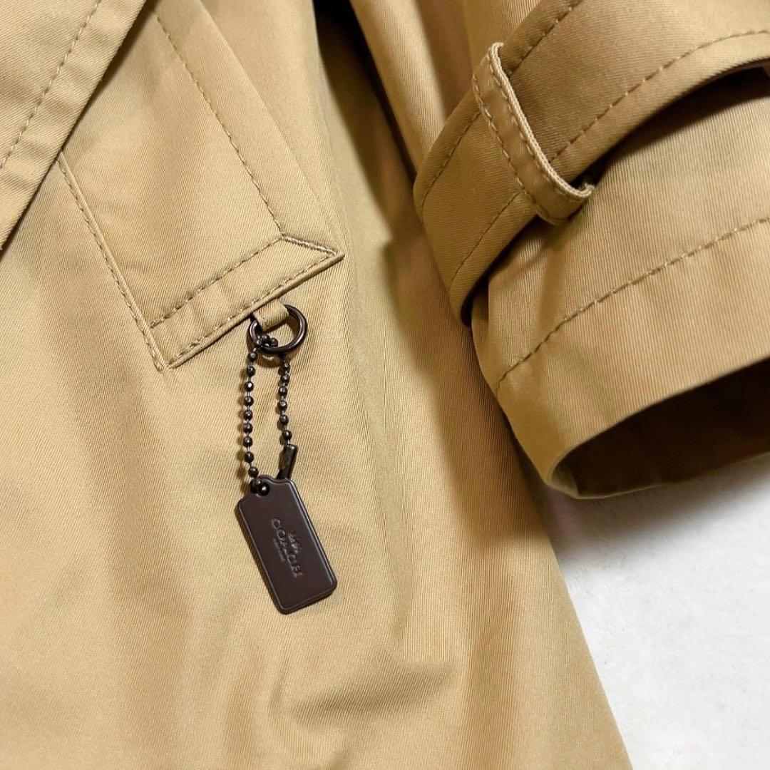 未使用✨　coach コーチ　トレンチコート　ロング　L メンズ　チャーム付き