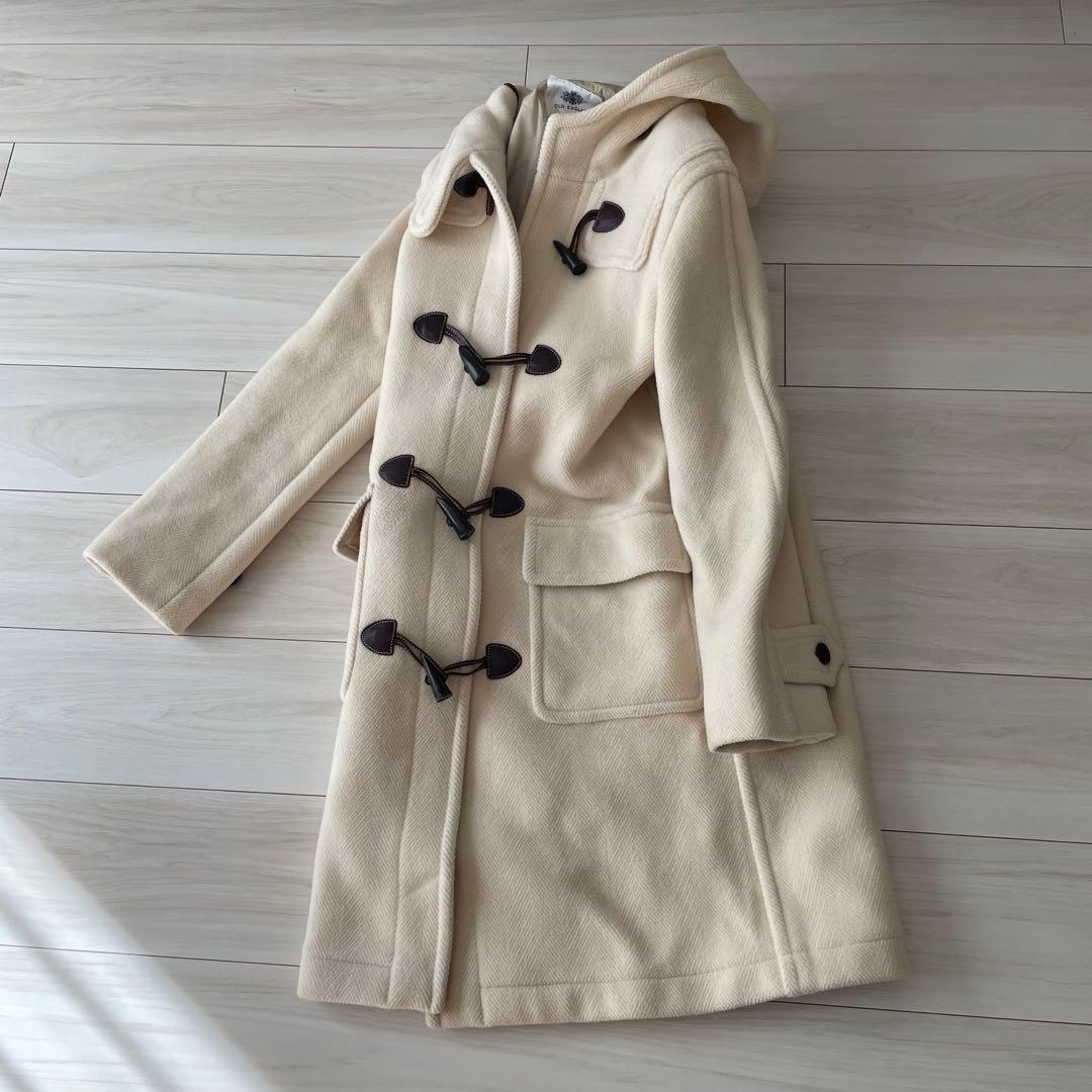 オールドイングランド 定番 クラッシックダッフルコート アイボリー白 S〜M