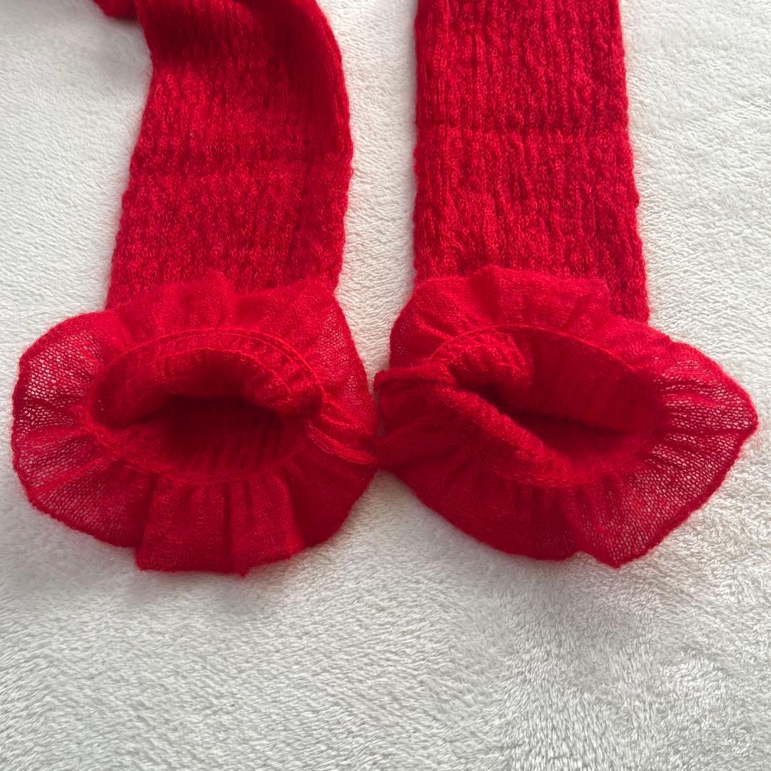 ★未使用品　フェラガモ タートルネック　フリル　モヘヤ57% ニット　セーター