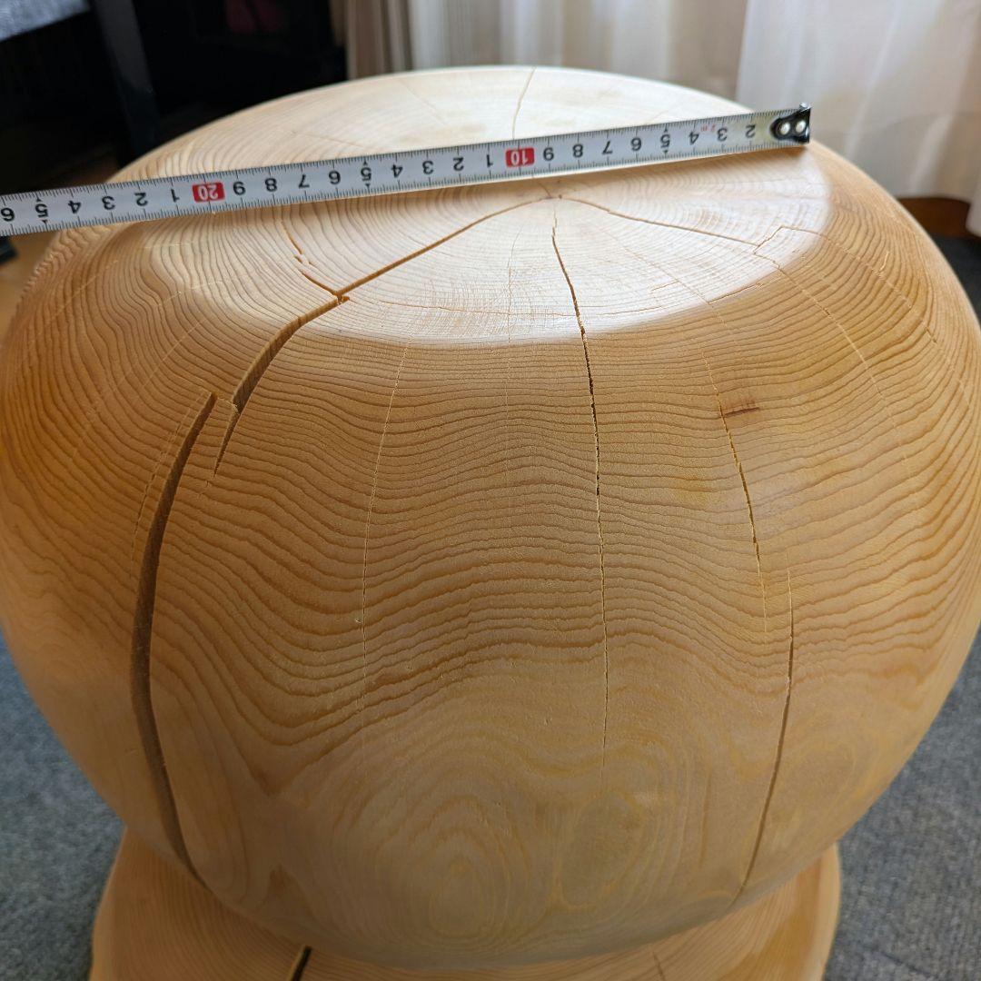 天然ヒバ　大型　切り株　丸太　椅子　スツール　テーブル　高さ約41.5cm