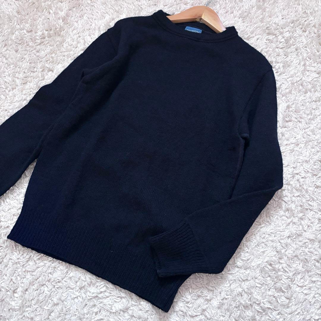 極美品/現行✨45R 葉山ものがたりシェットランド超ガーゼの908クルー ニット