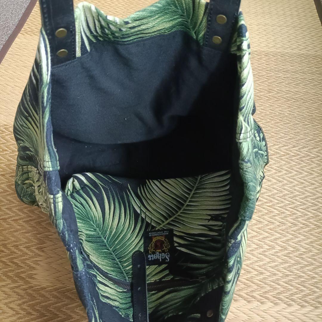 SCHOTT BROS. 本革 レザートートバッグ パームリーフ