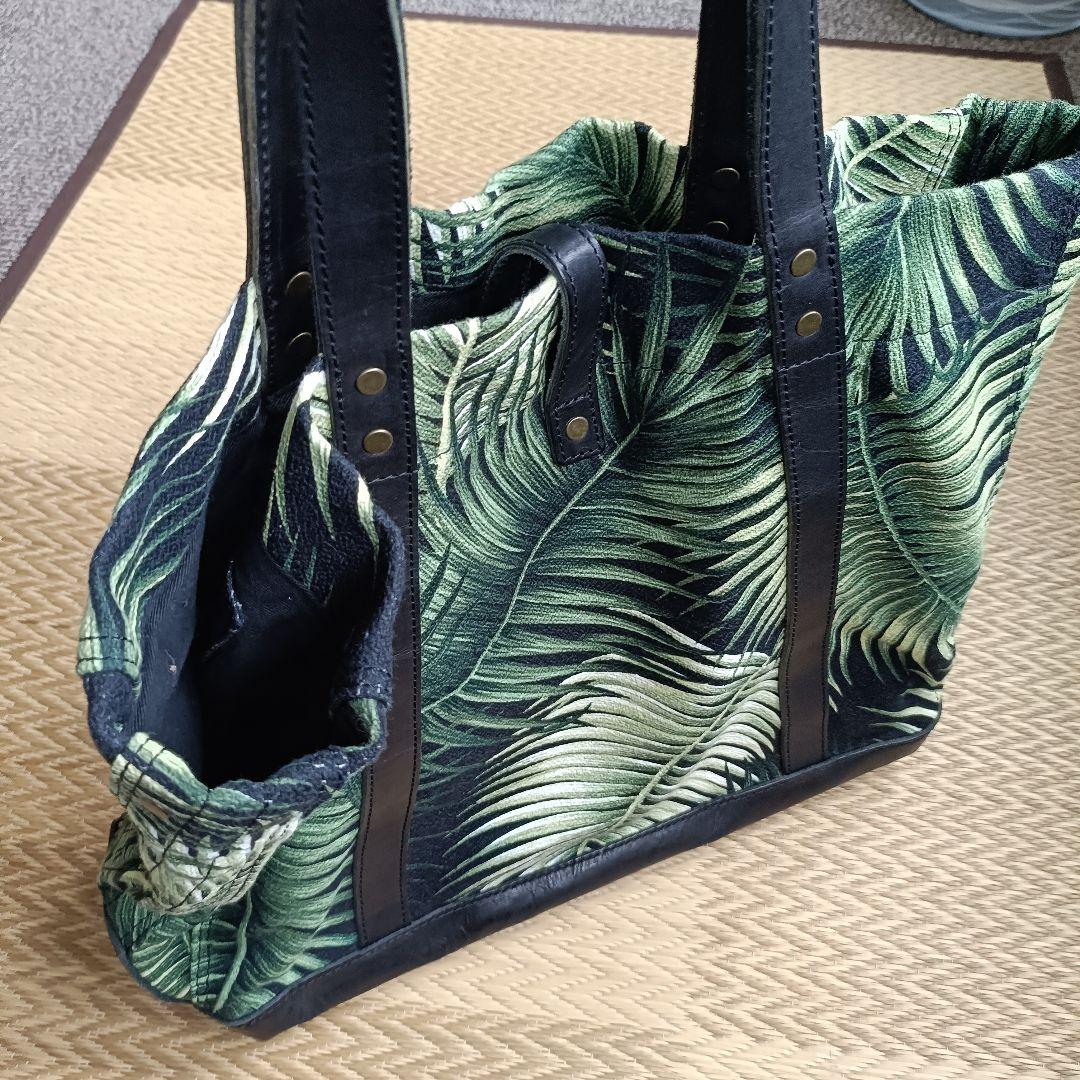 SCHOTT BROS. 本革 レザートートバッグ パームリーフ