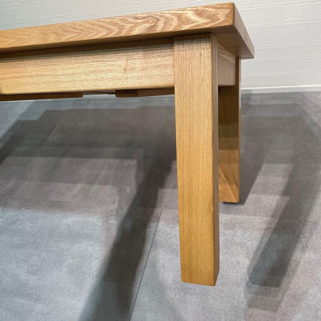 無印 木製 タモ材 ローテーブル 座卓 引き出し付き 60×90㎝ 廃番品 美品