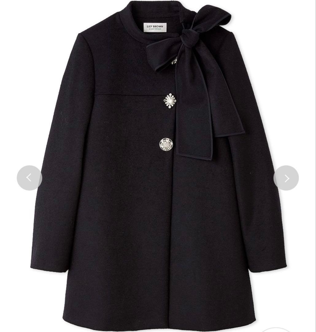 リリーブラウン Aラインビジューリボンコート