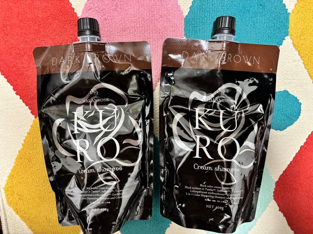 Kuro ダークブラウン クリームシャンプー 400g×2