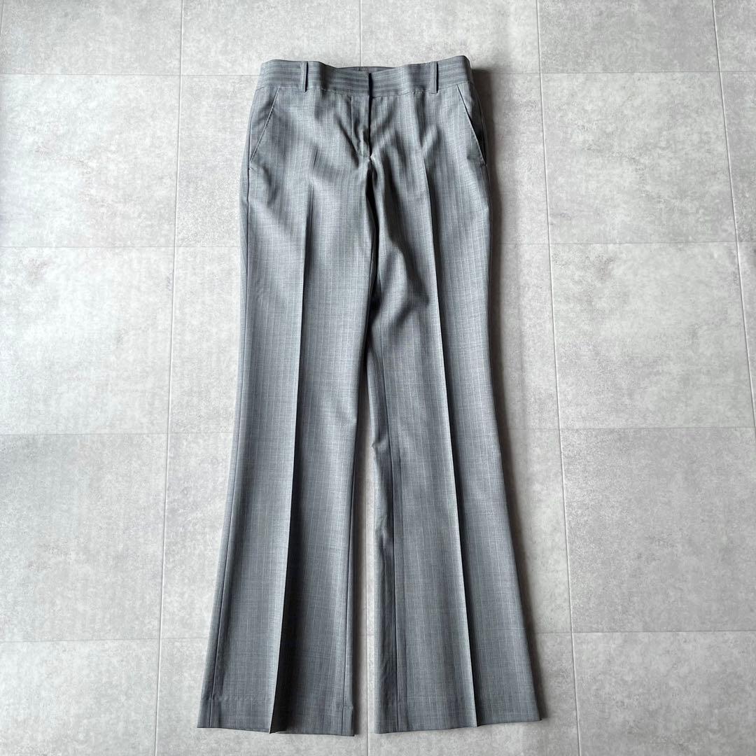 【美品】iCB complete ストライプ パンツスーツ セットアップ グレー