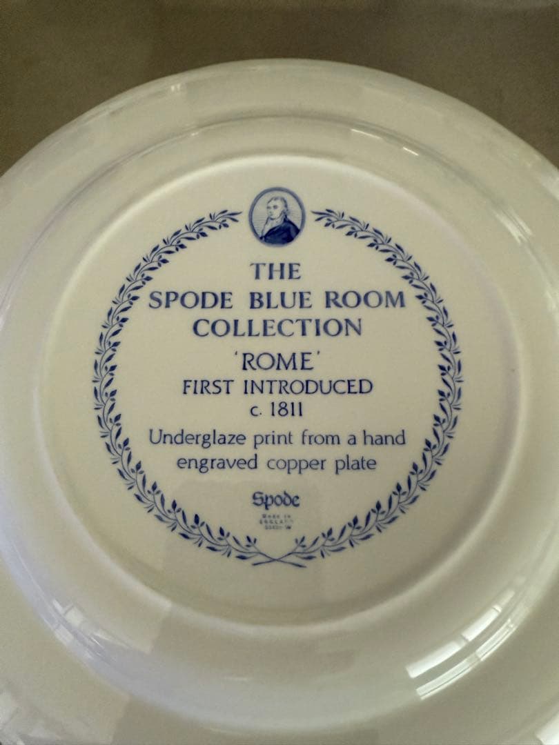 スポードアンティークブルーイタリアン　希少　5枚セット