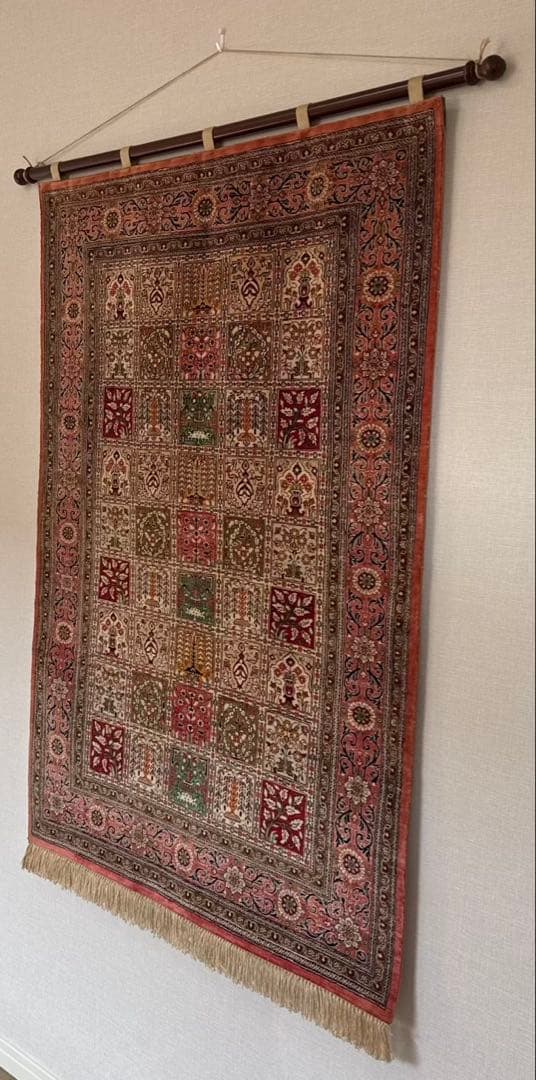 ペルシャ絨毯　クムシルク　80cm×120cm