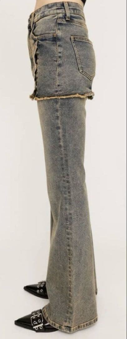 パンツ SLY OVERDYE JW LAYERED FLARE PT-BE