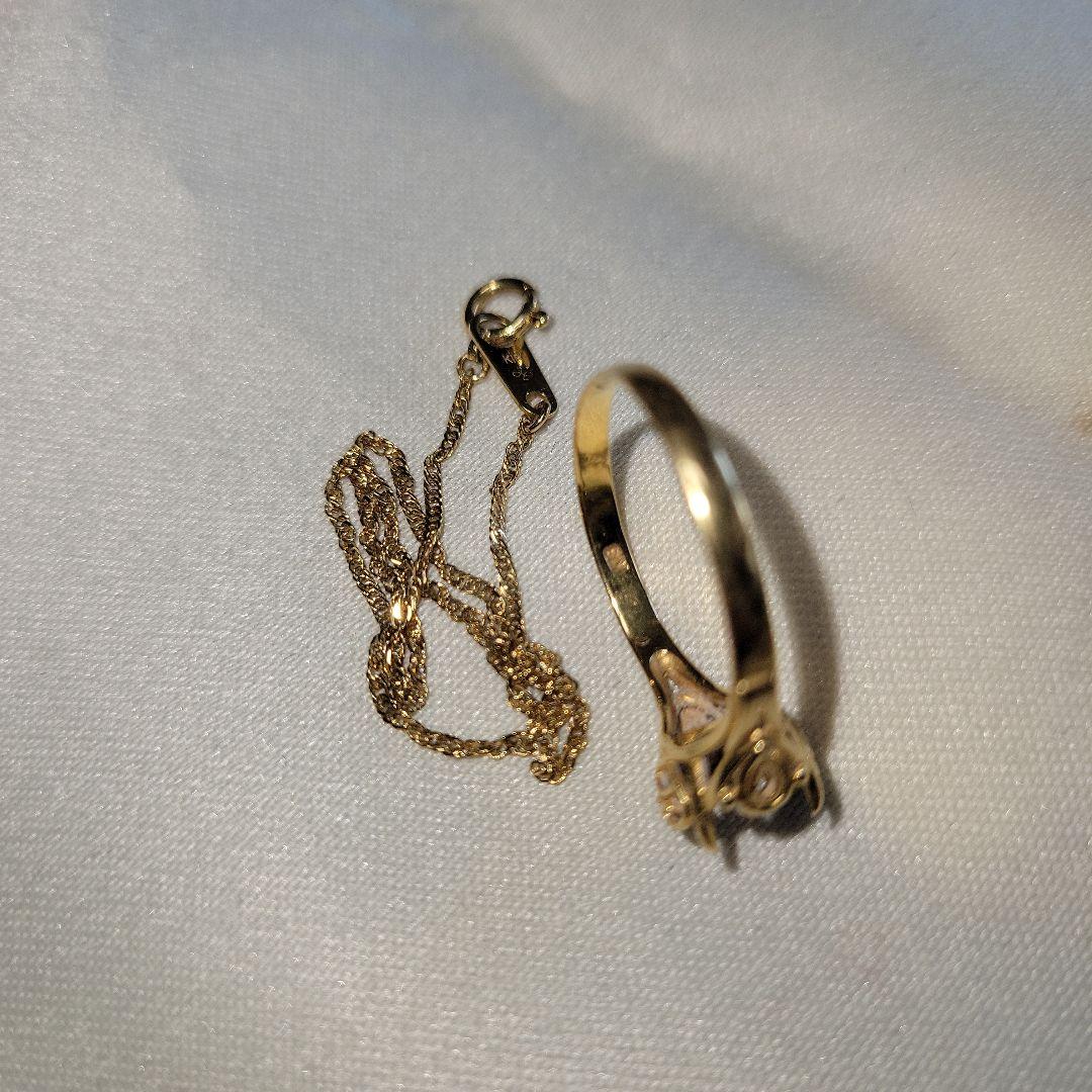 K18石無し指輪　K18 ブレスレット 　2点セット