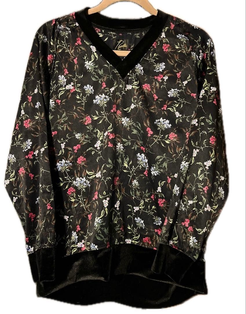 ニードルス Needles 花柄 Vネック カットソー 19AW