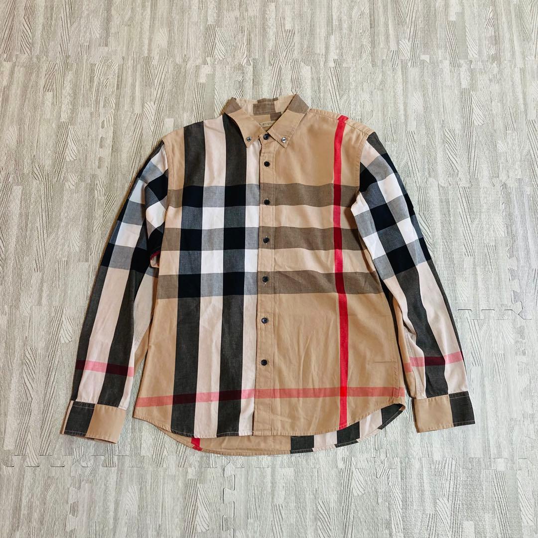 s*I様 BURBERRY BRIT 長袖シャツ ノバチェック 総柄 サイズL