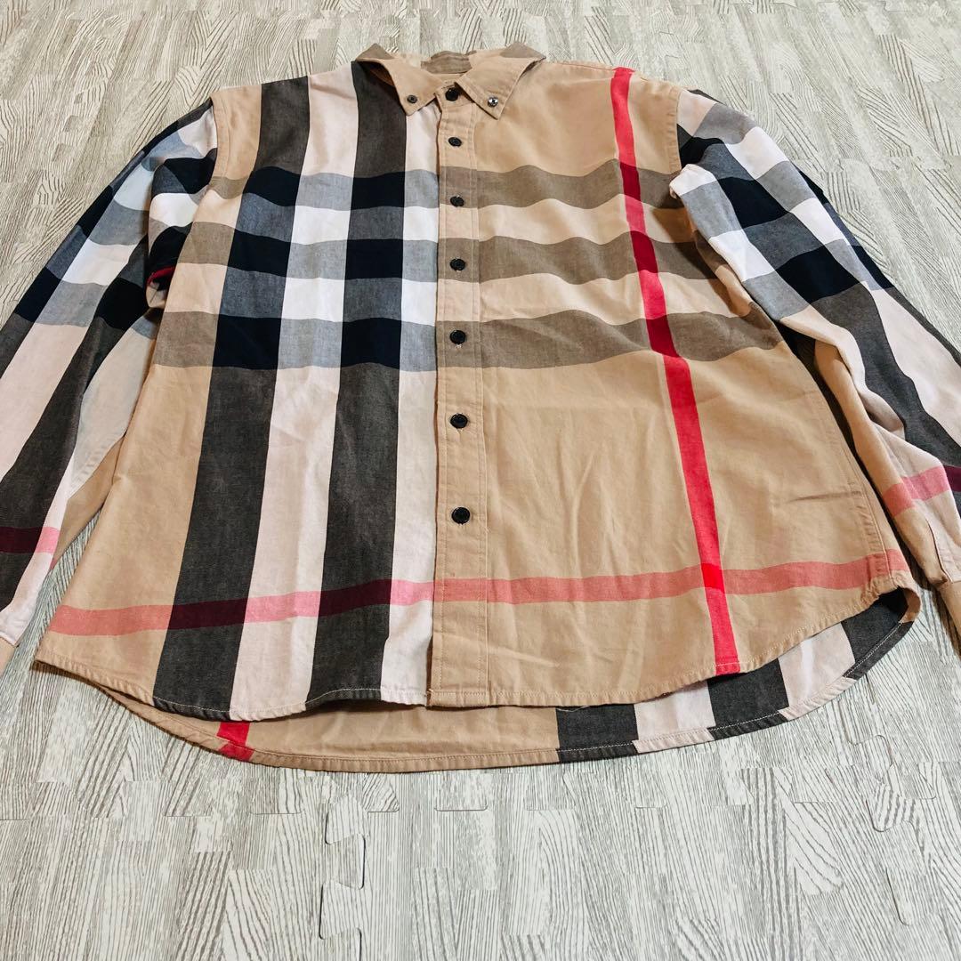s*I様 BURBERRY BRIT 長袖シャツ ノバチェック 総柄 サイズL