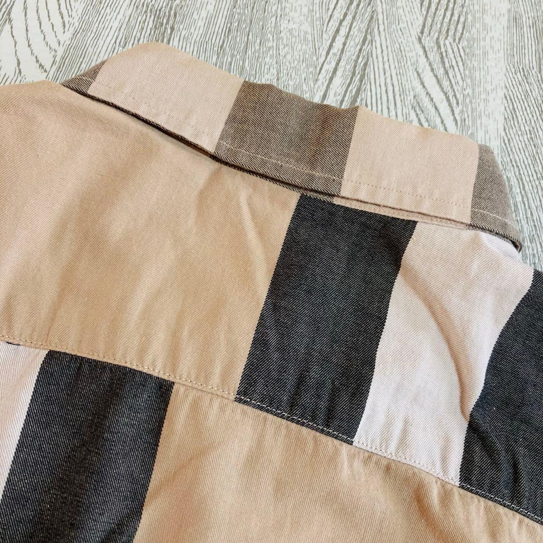 s*I様 BURBERRY BRIT 長袖シャツ ノバチェック 総柄 サイズL