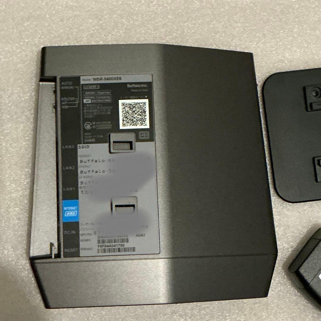バッファローWi-Fi6E対応3バンド無線ルーター WSR-5400XE6 美品