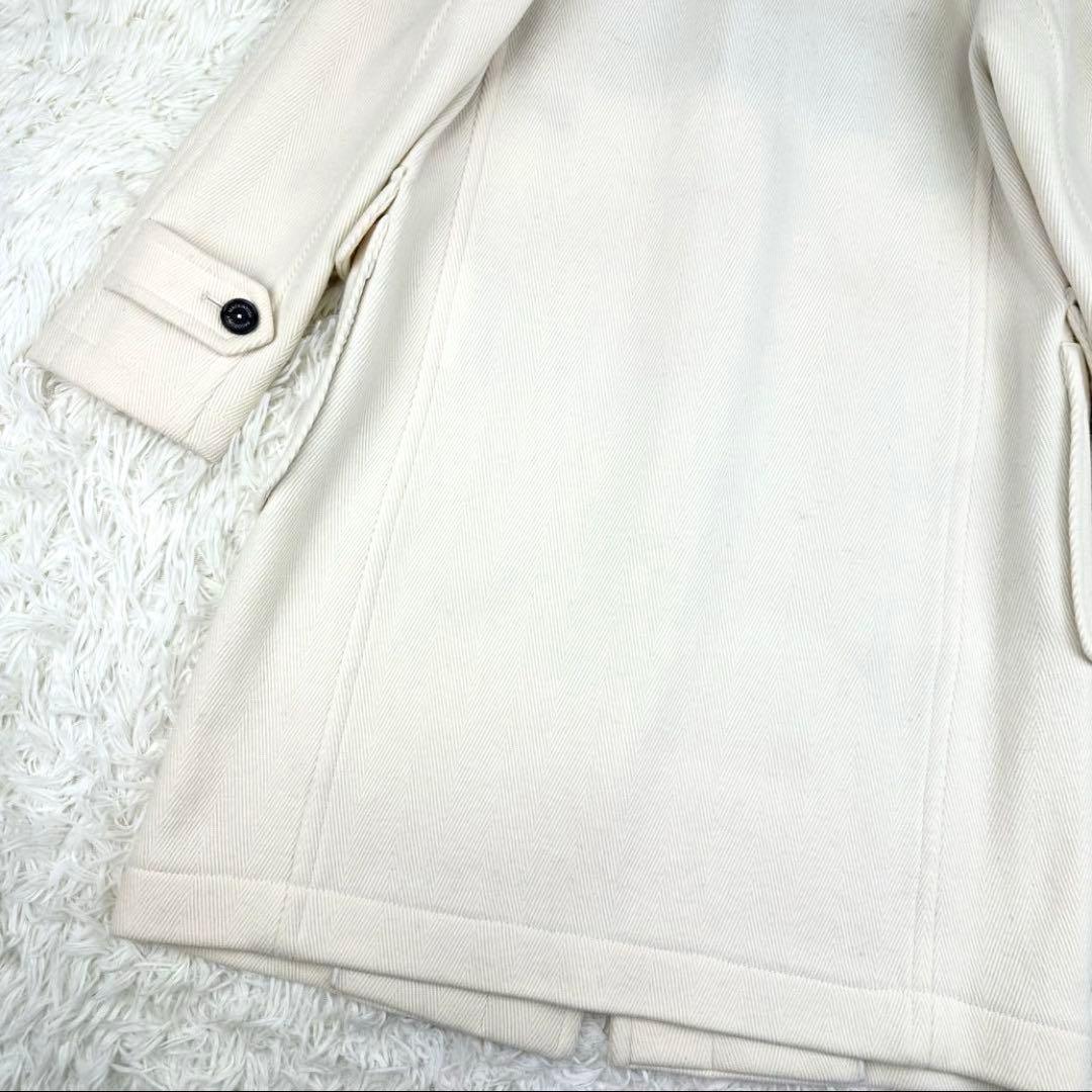 MACKINTOSH　ヘリンボーンダッフルコート　ロング丈　フード付き　チェック