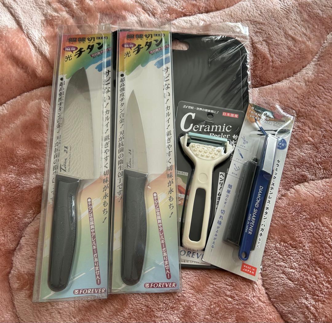 フォーエバー 銀チタン包丁 特別5点セット