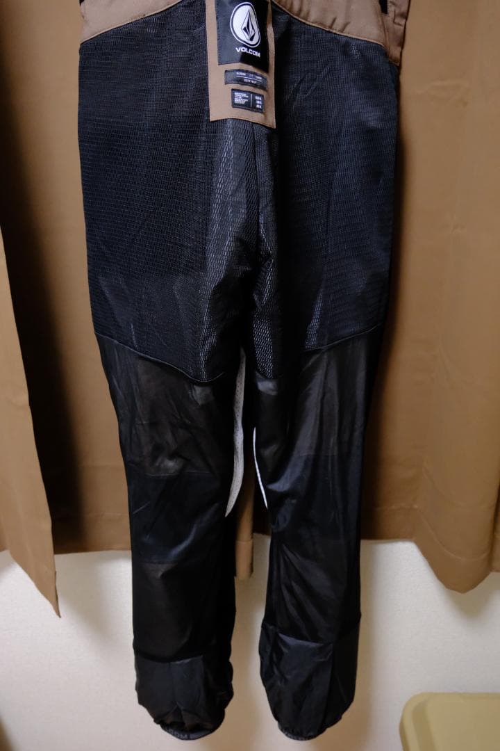 【美品】VOLCOM　ブラウン　ビブパンツ スノーボード用　XLサイズ
