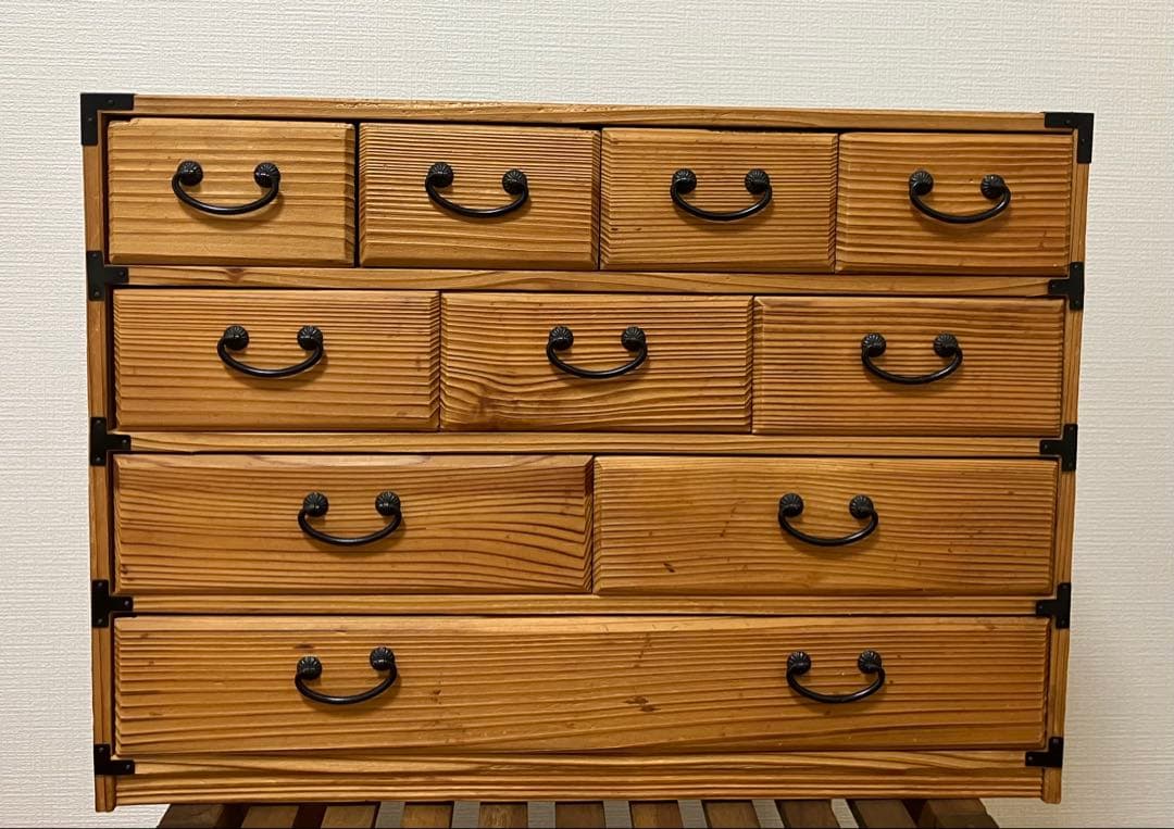 【レトロな引き出し箪笥】薬箱　木箱　木製　時代箪笥　古物　骨董