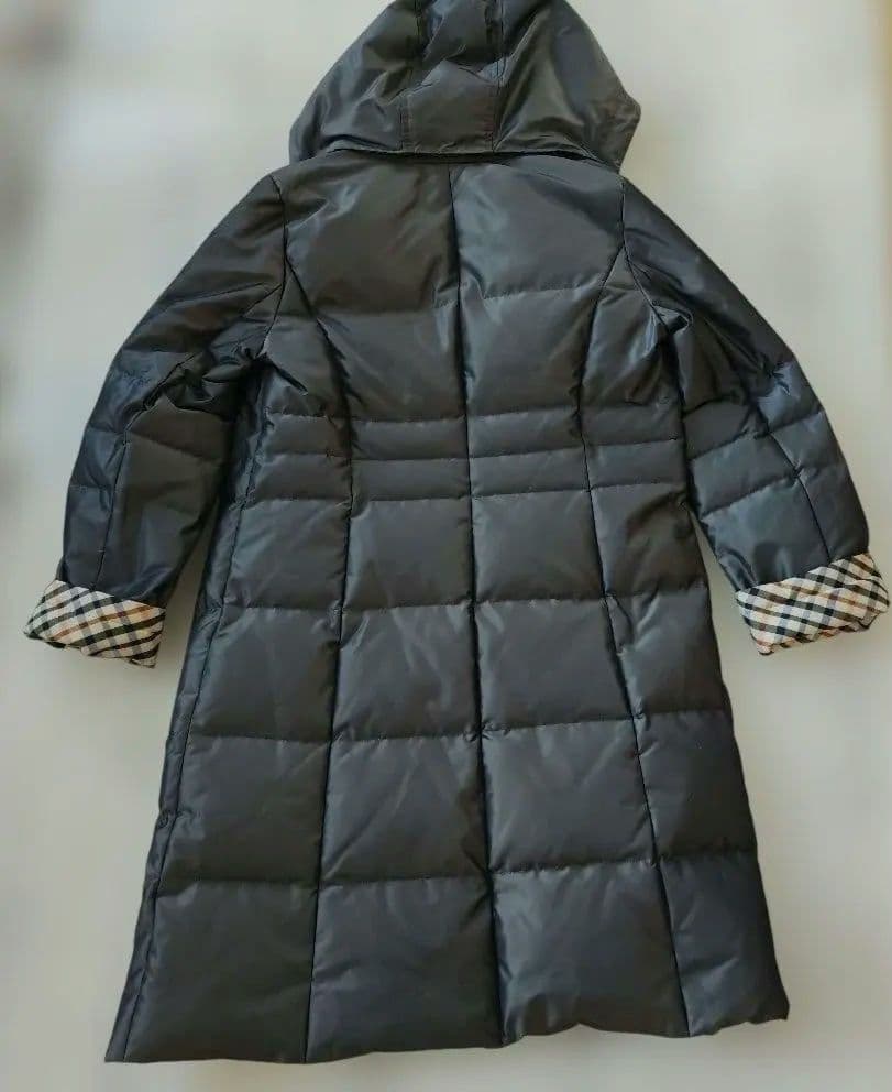 新品未使　DAKS グレー ダウンジャケット ファー付き　L