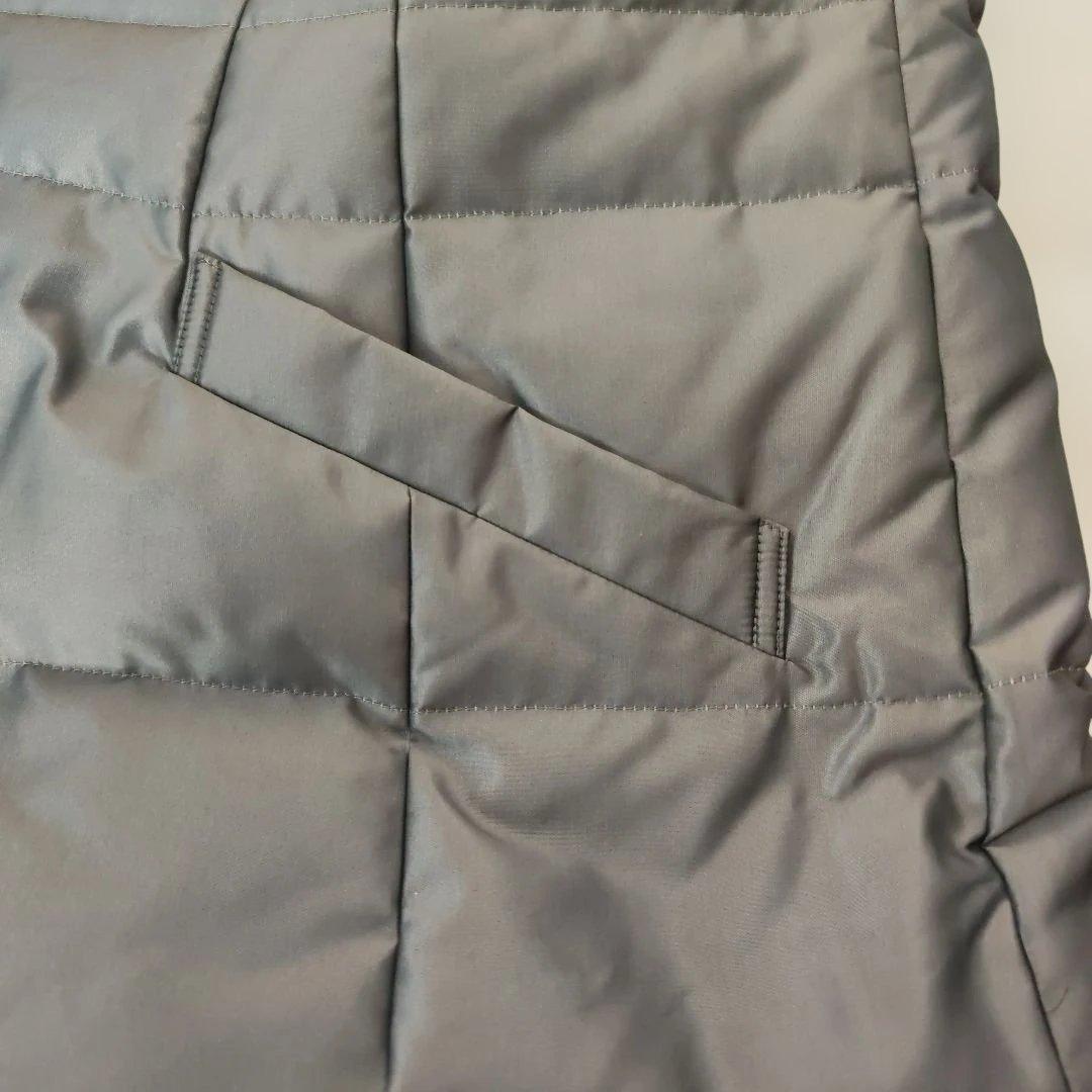 新品未使　DAKS グレー ダウンジャケット ファー付き　L