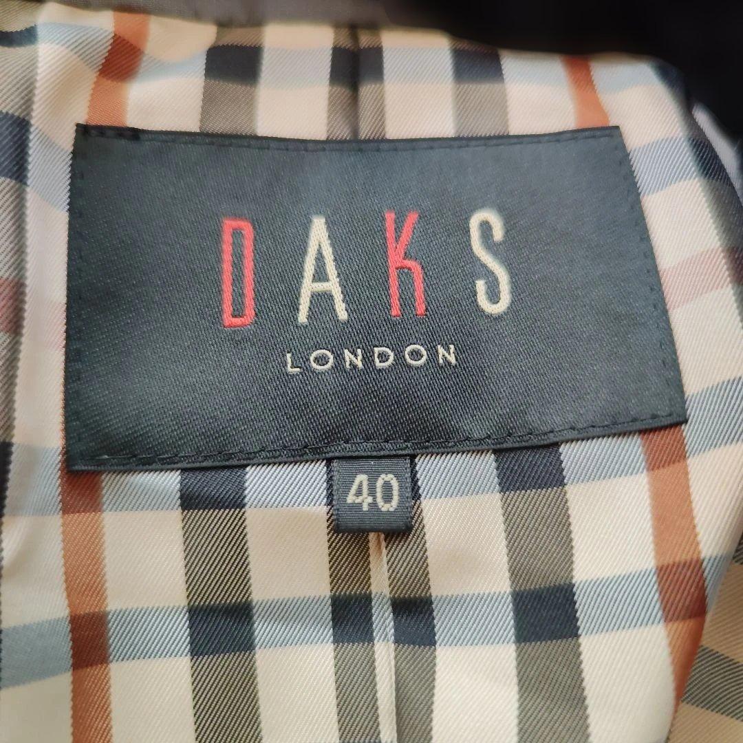 新品未使　DAKS グレー ダウンジャケット ファー付き　L