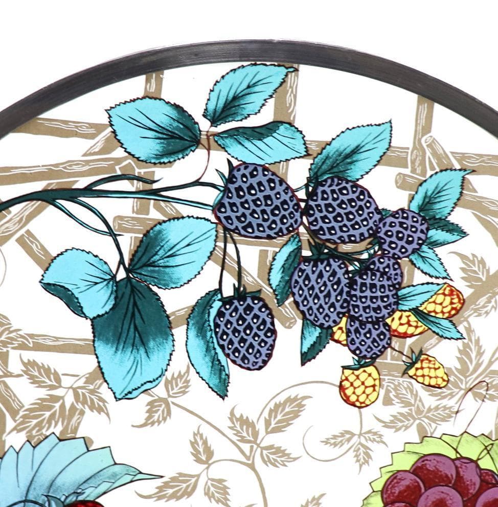 三種のフルーツ ヴィンテージ ステンドグラス ベリーズ・アンド・グレープス