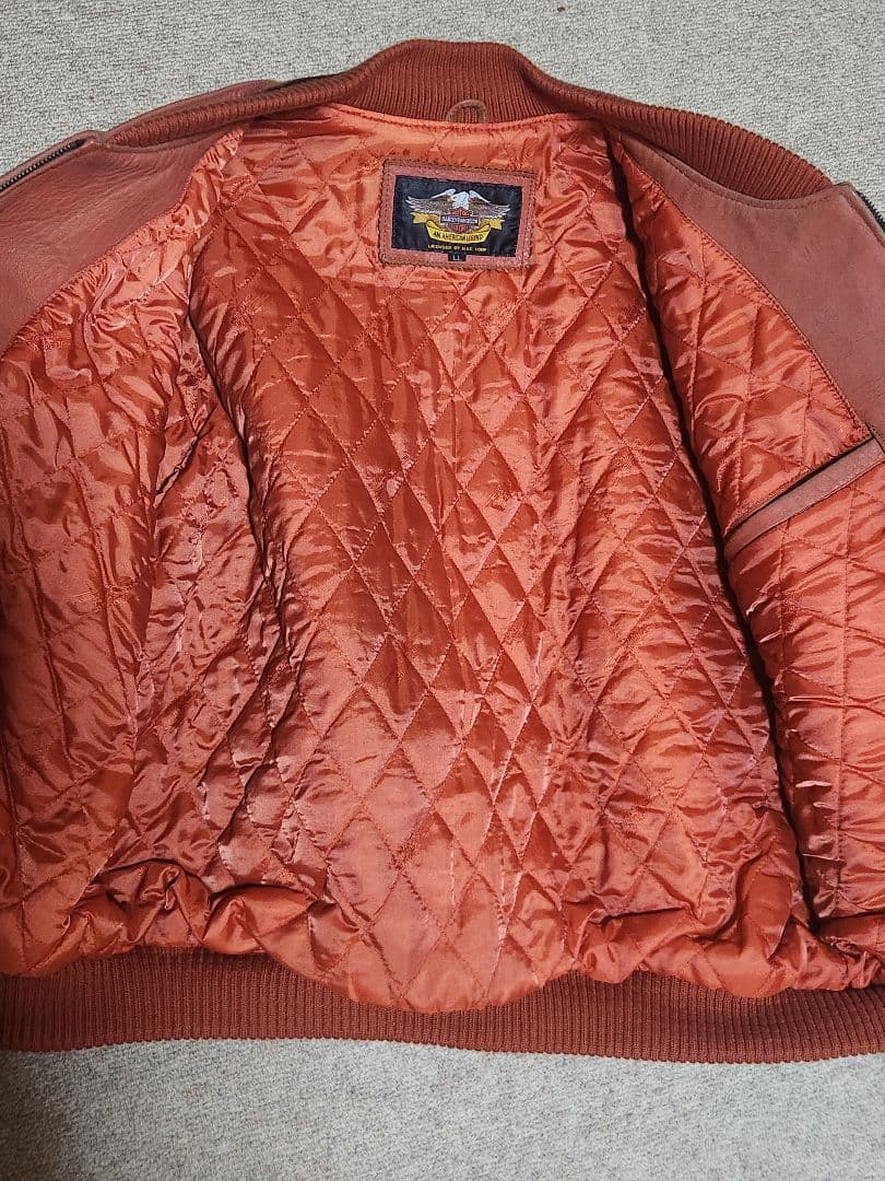 Harley Davidson レザーシングルライダースジャケット 羊革