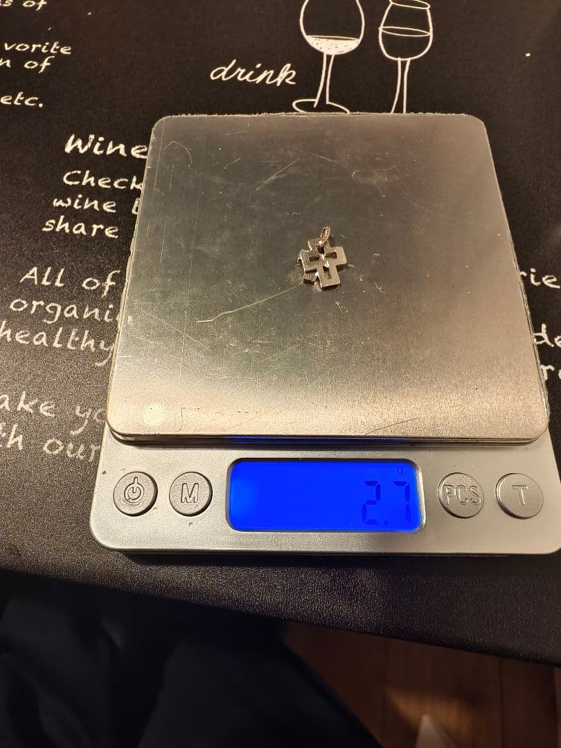 K18WG クロスペンダント