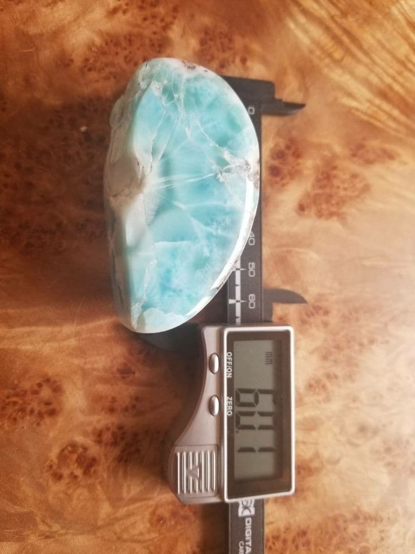 ラリマー原石磨き