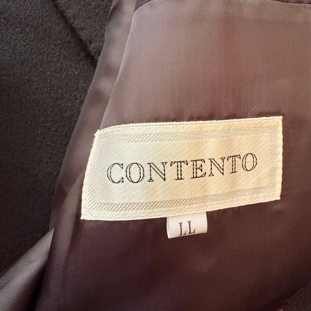 美品　100%カシミア　ブラック ダブルブレスト ロングコート