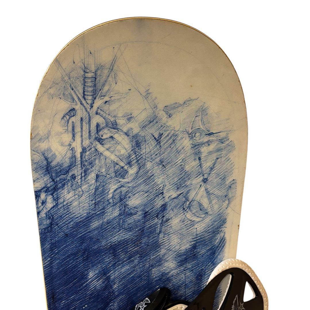 BURTON TWIN 151 スカル柄 スノーボード ビンディング セット