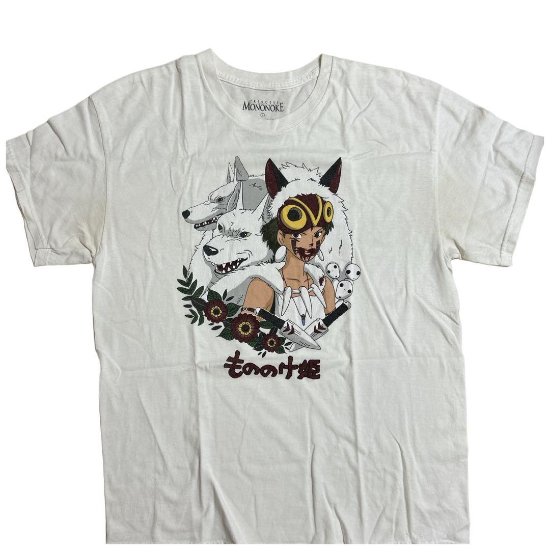 【希少】公式 もののけ姫 ヴィンテージTシャツ L スタジオジブリ 白