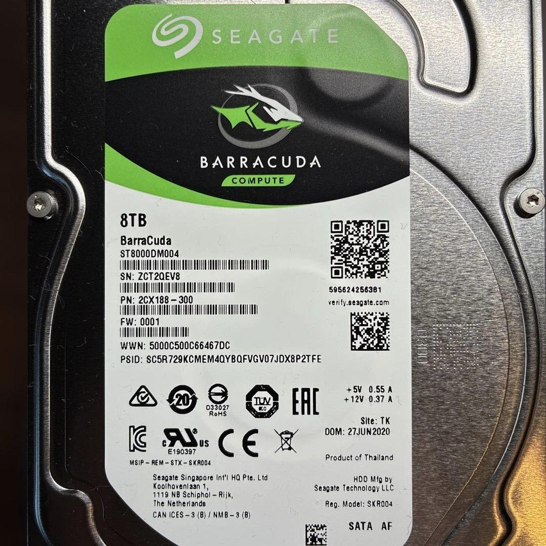 新品箱なし 8TB HDD SEAGATE BARRACUDA ③