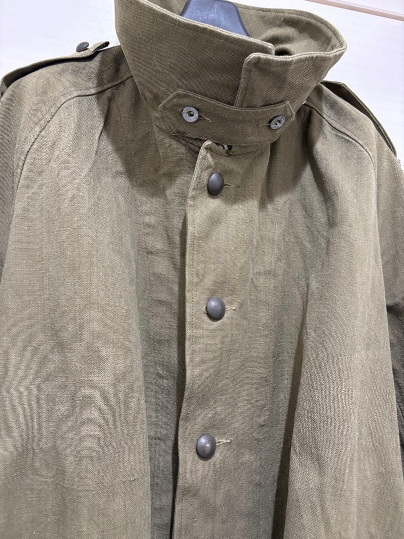 フランス軍　M35 モーターサイクルコート　コットンリネン