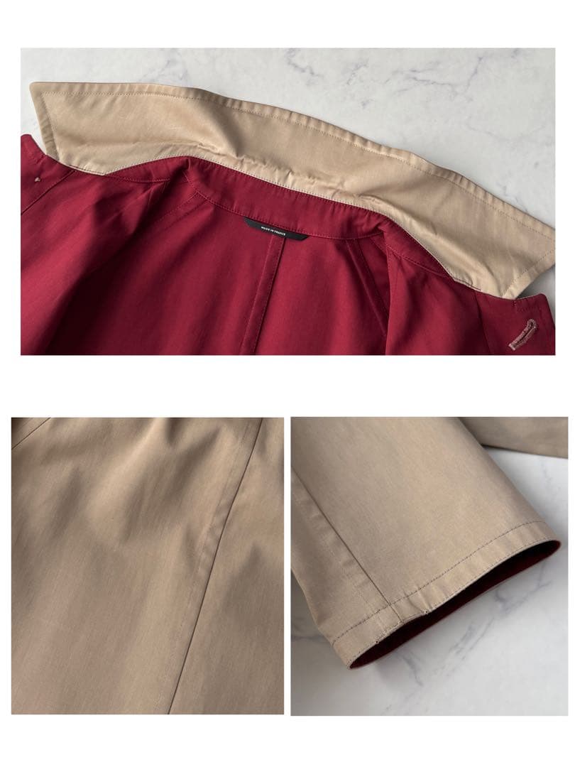 HERMES エルメス フランス製 ステンカラー コート ロング 50 XL相当