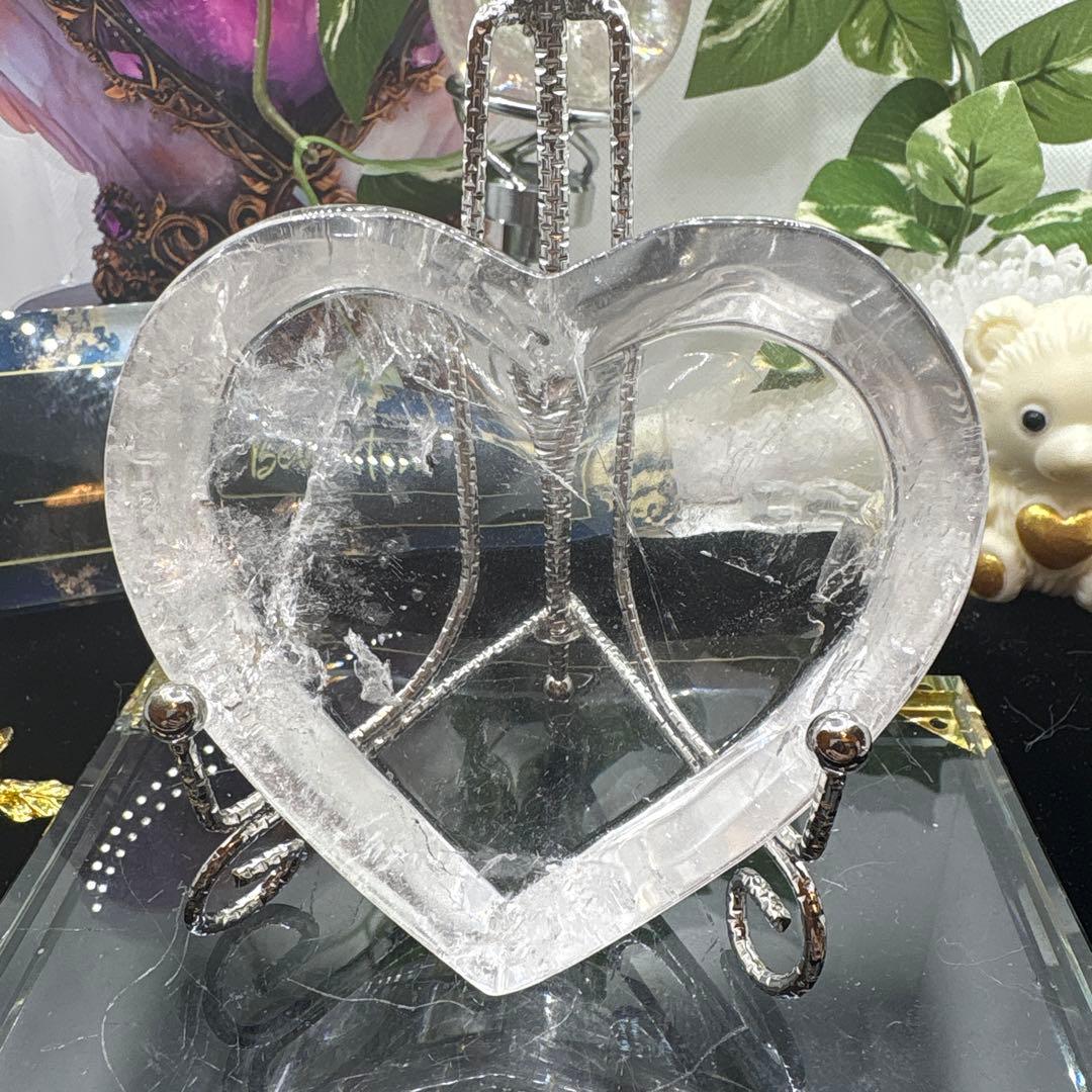 コロパル様水晶ハートお皿♡透明抜群♡No.1424