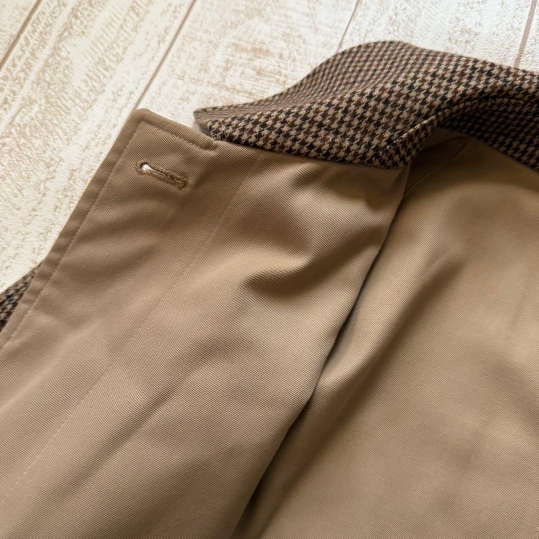 90'sイタリア製【シーラップ】ガンクラブチェック　バルカラーコートリバーシブル