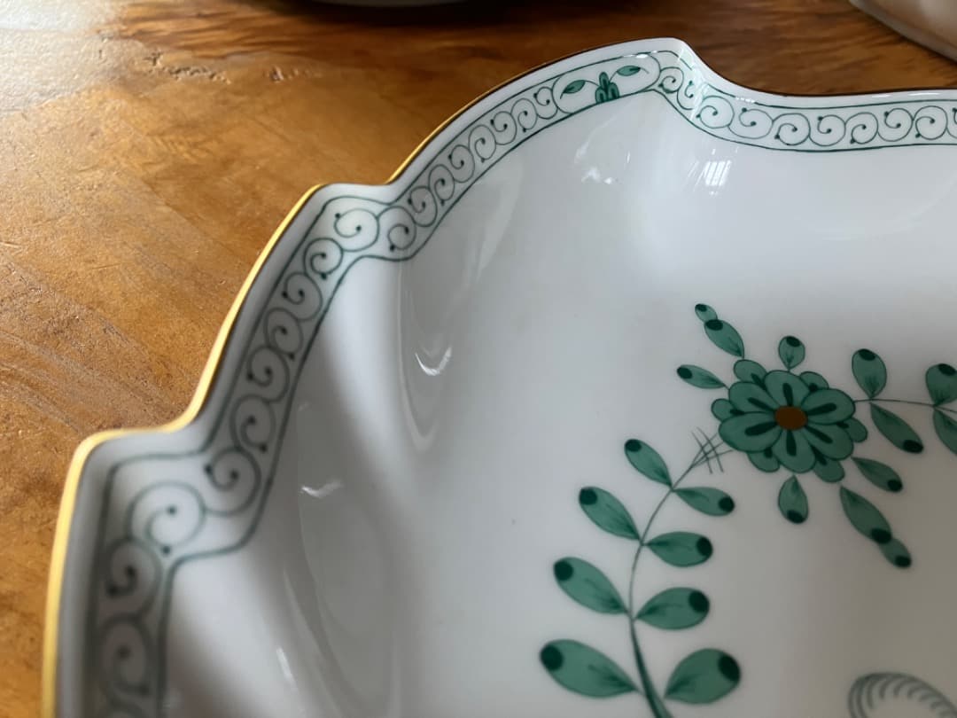 マイセン：インドの華フルーツ、デザート＆菓子皿プレート三種：