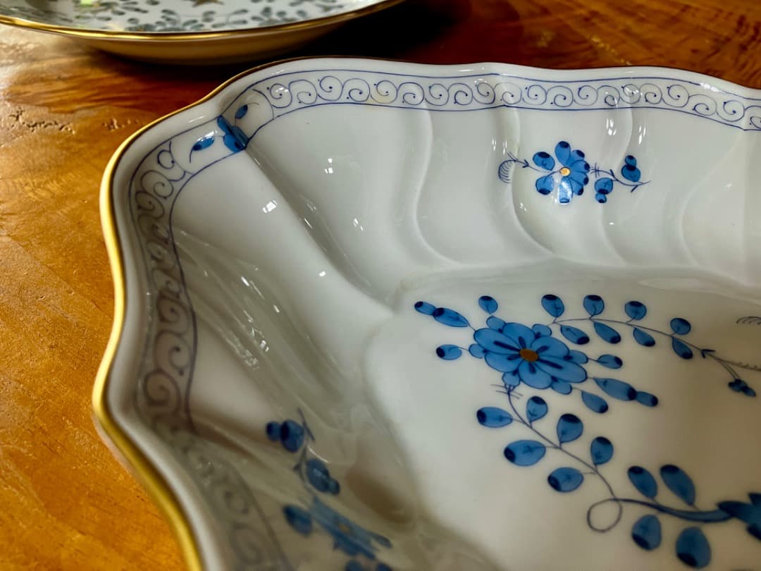 マイセン：インドの華フルーツ、デザート＆菓子皿プレート三種：