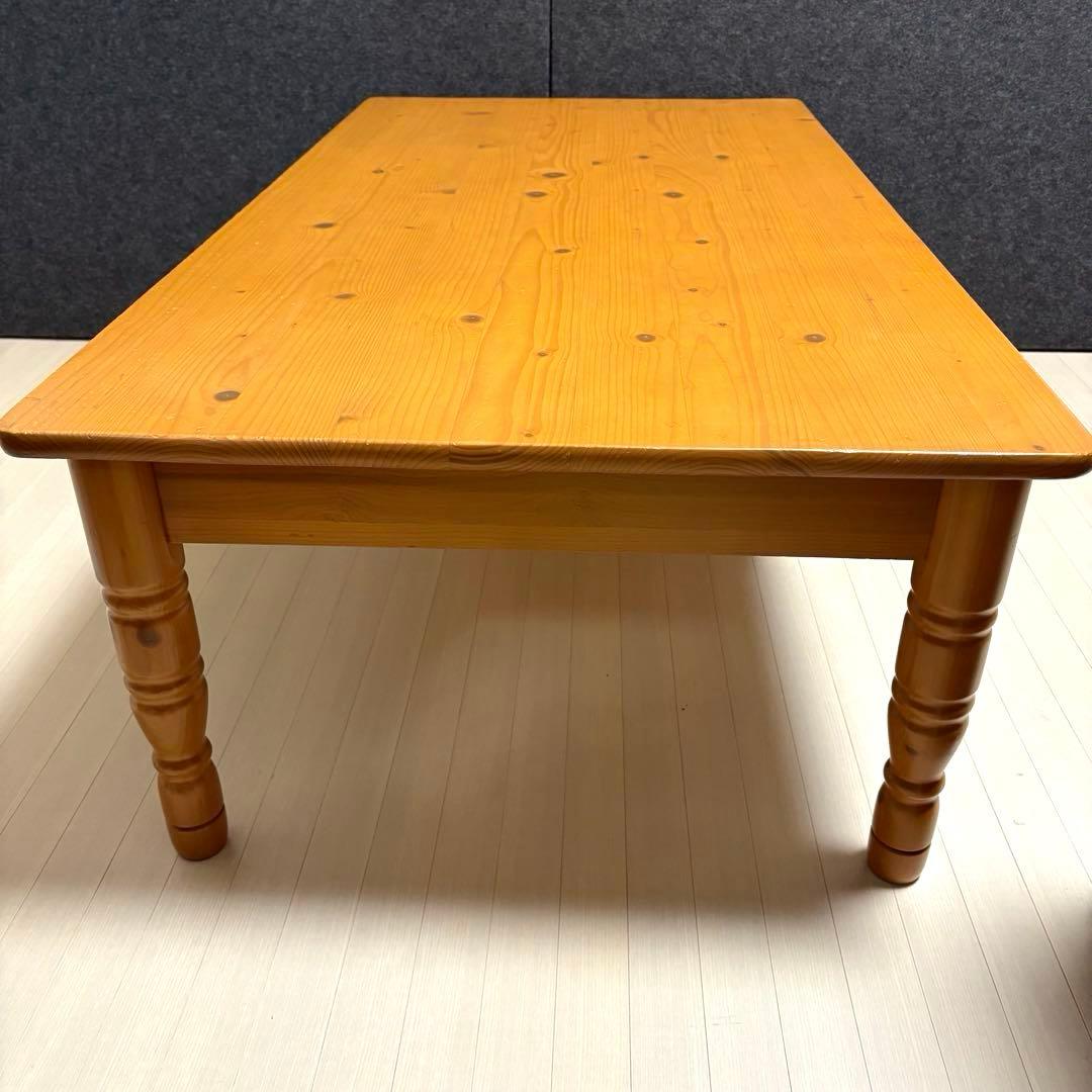 北欧　カントリー　アンティーク　ローテーブル　センターテーブル　天然木　猫脚