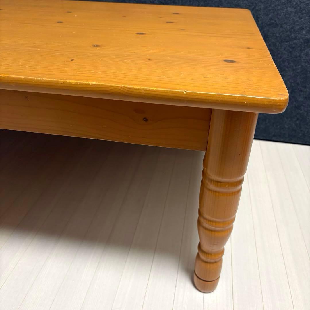 北欧　カントリー　アンティーク　ローテーブル　センターテーブル　天然木　猫脚