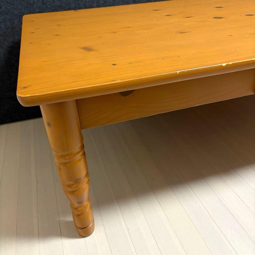 北欧　カントリー　アンティーク　ローテーブル　センターテーブル　天然木　猫脚