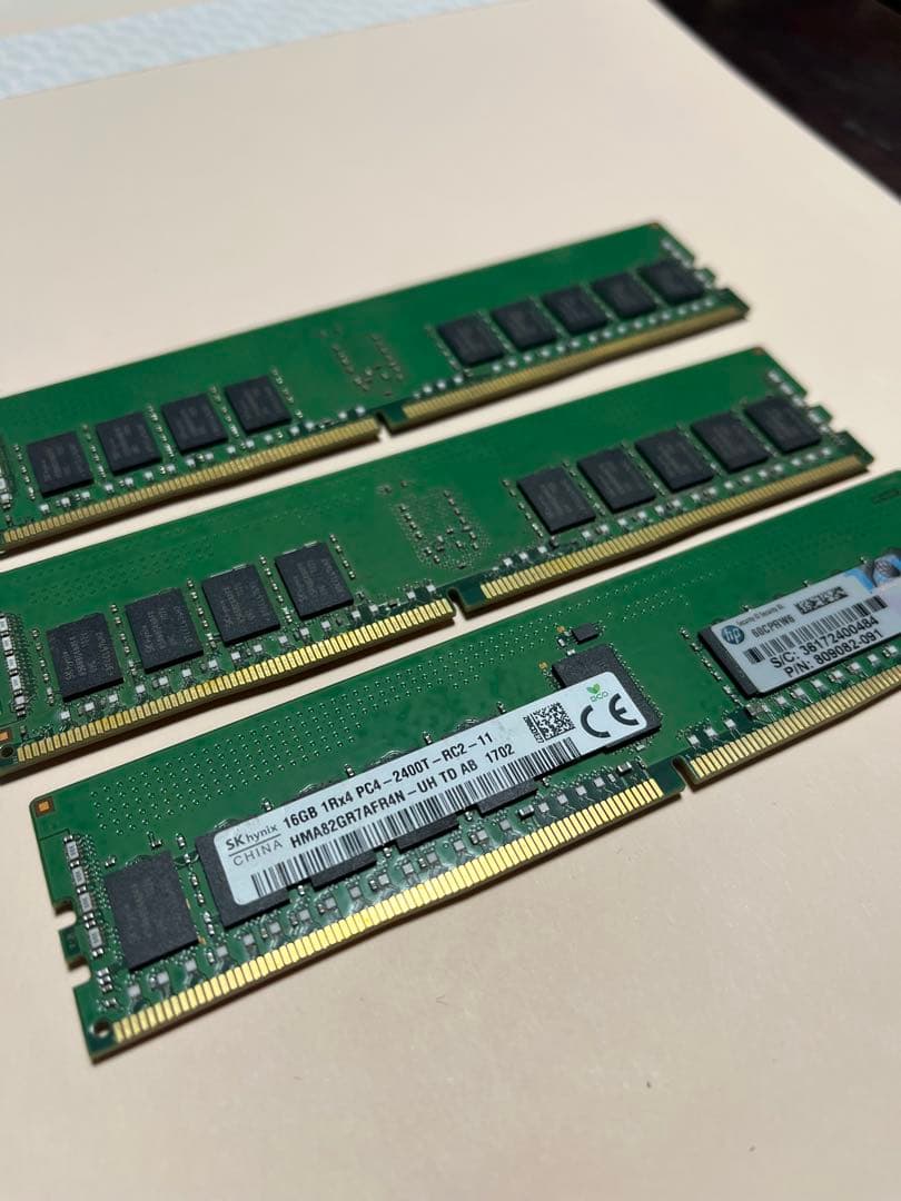 sk hynix 16gb 1R×4 pc4 3枚 メモリ