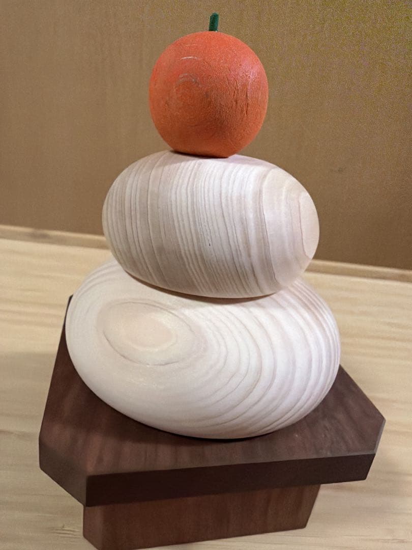 紀州ひのきの木製もっちり鏡もち Ｍサイズ　正月飾り／鏡餅／門松