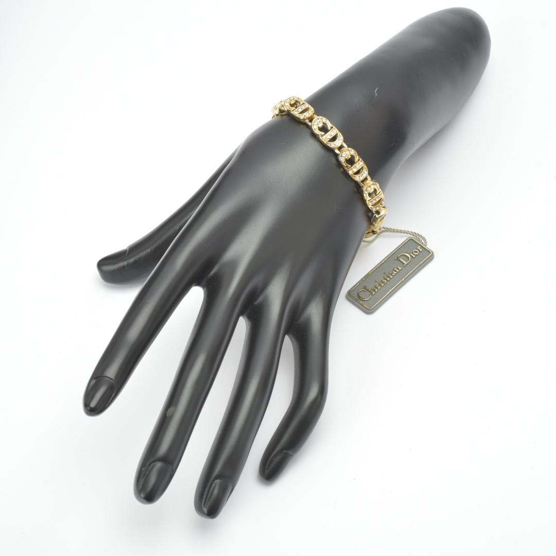 美品 クリスチャンディオール ブレスレット ゴールド ケース付き CDロゴ